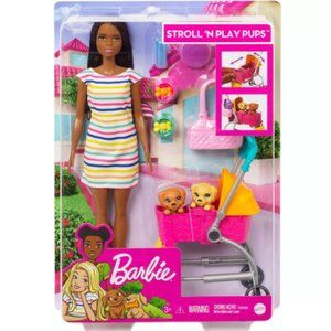 Barbie Stroll 'N Play Pups Doll Playset